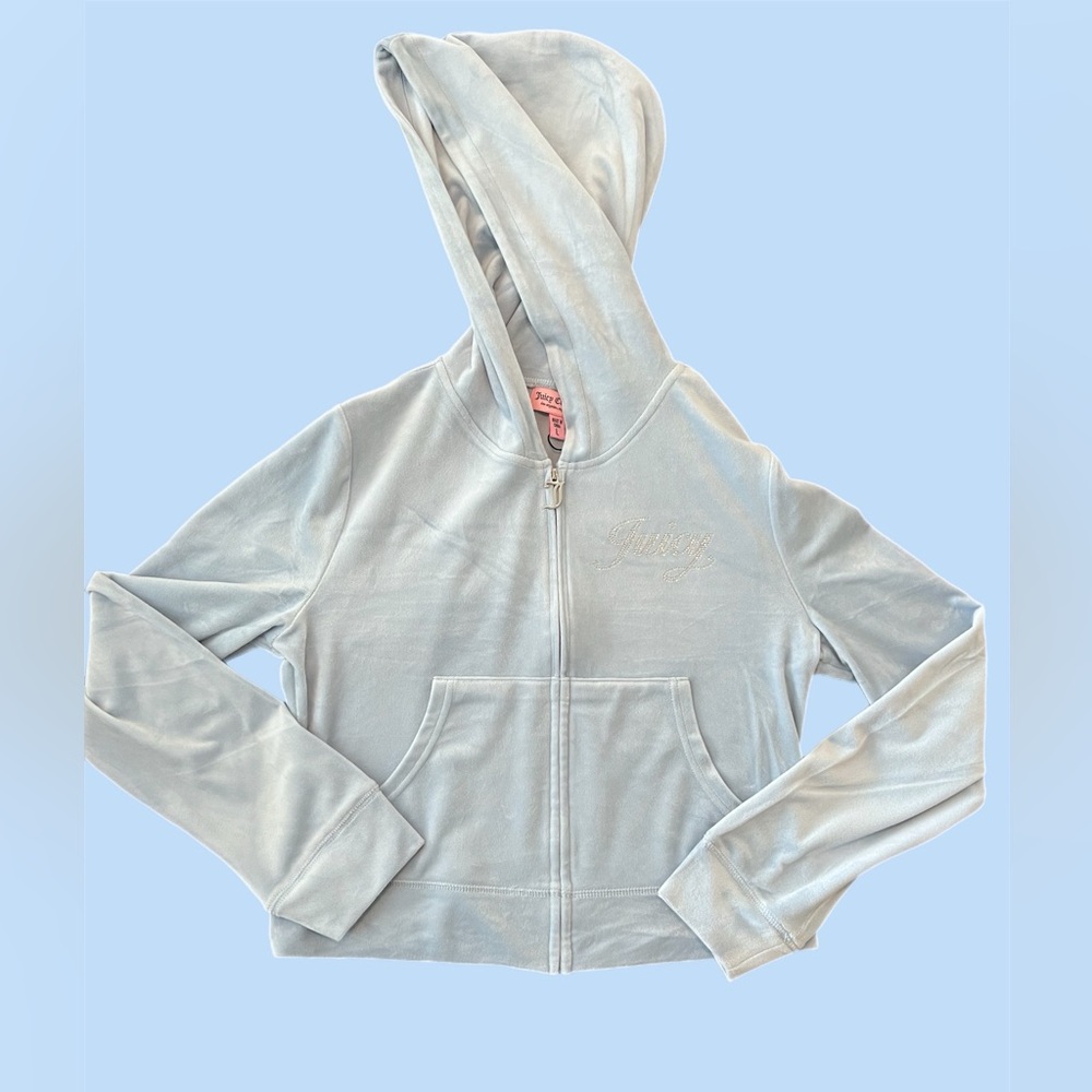 Juicy Couture Women's Light Blue Zip-Up Hoodie 🩵 - Picture 4 of 10